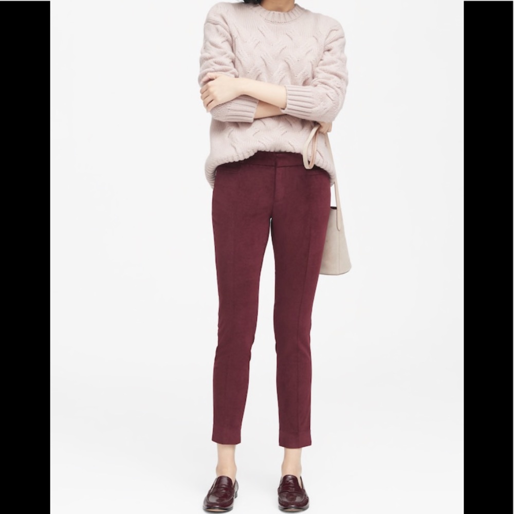 Banana Republic Sloan Skinny-Fit Velvet Pant, S